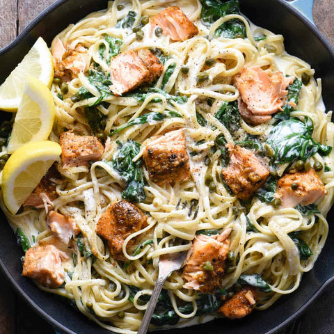 Smoked salmon pasta